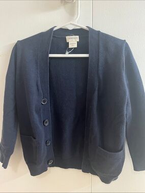 crewcuts Navy Button-Front Knit Cardigan Jacket